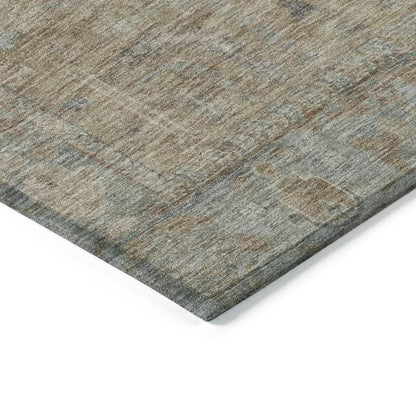 Zia Brown Washable Indoor-Outdoor Rug-Outdoor Rugs-LOOMLAN Rugs-LOOMLAN