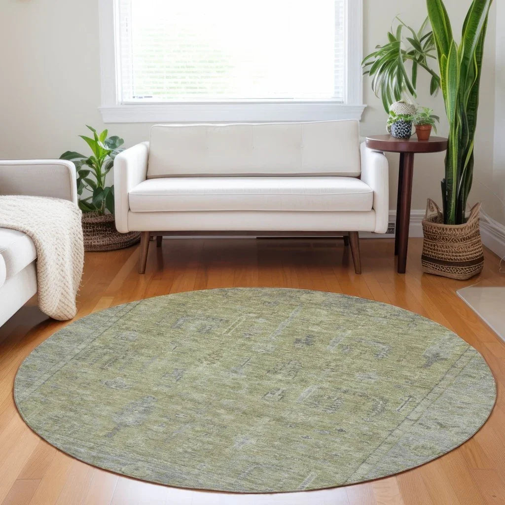 Zia Green Washable Indoor-Outdoor Rug-Outdoor Rugs-LOOMLAN Rugs-LOOMLAN