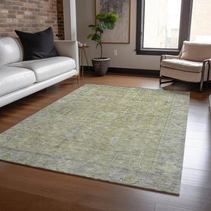 Zia Green Washable Indoor-Outdoor Rug-Outdoor Rugs-LOOMLAN Rugs-LOOMLAN