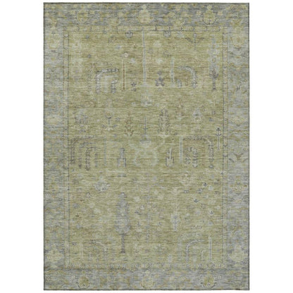 Zia Green Washable Indoor-Outdoor Rug-Outdoor Rugs-LOOMLAN Rugs-2'6" x 3'10"-LOOMLAN