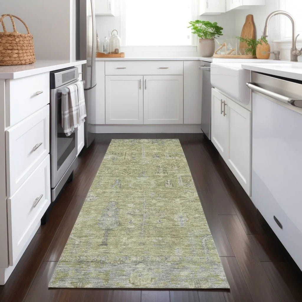 Zia Green Washable Indoor-Outdoor Rug-Outdoor Rugs-LOOMLAN Rugs-LOOMLAN