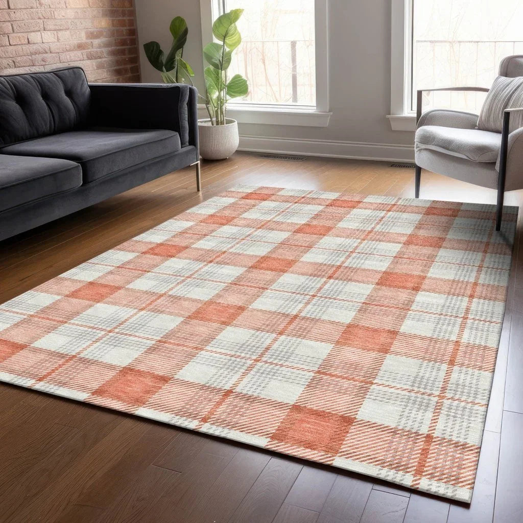 Zinara Coral Washable Indoor-Outdoor Rug-Outdoor Rugs-LOOMLAN Rugs-LOOMLAN
