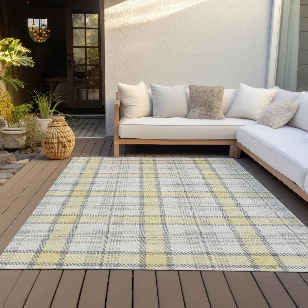 Zinara Gold Washable Indoor-Outdoor Rug-Outdoor Rugs-LOOMLAN Rugs-LOOMLAN