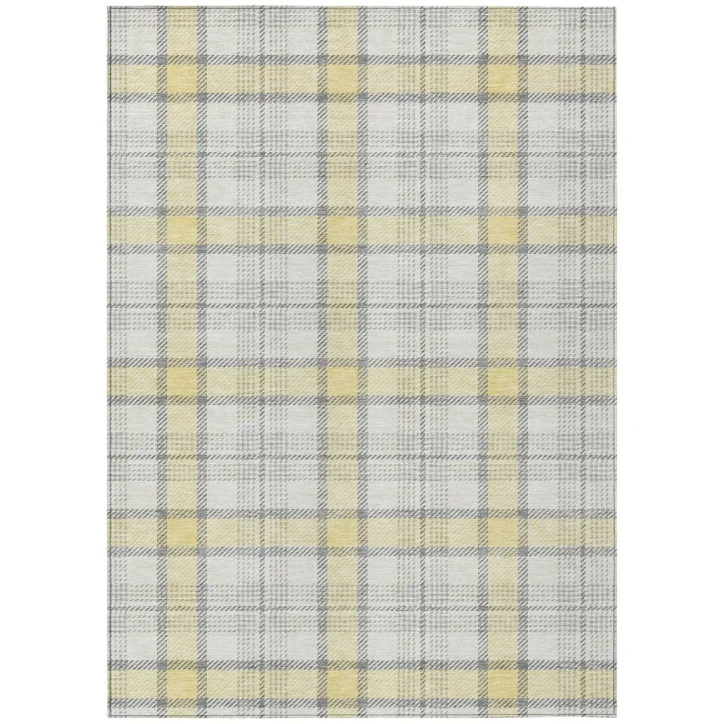 Zinara Gold Washable Indoor-Outdoor Rug-Outdoor Rugs-LOOMLAN Rugs-2'6" x 3'10"-LOOMLAN
