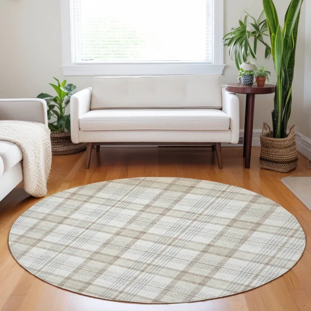 Zinara Ivory Washable Indoor-Outdoor Rug-Outdoor Rugs-LOOMLAN Rugs-LOOMLAN
