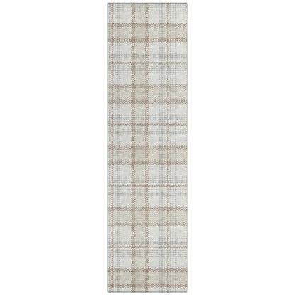 Zinara Ivory Washable Indoor-Outdoor Rug-Outdoor Rugs-LOOMLAN Rugs-2'3" x 7'6"-LOOMLAN