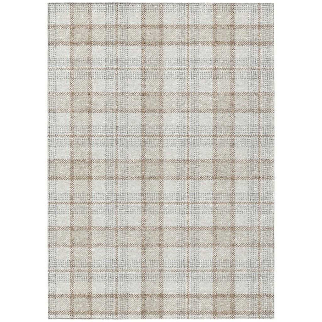 Zinara Ivory Washable Indoor-Outdoor Rug-Outdoor Rugs-LOOMLAN Rugs-2'6" x 3'10"-LOOMLAN