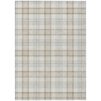 Zinara Ivory Washable Indoor-Outdoor Rug-Outdoor Rugs-LOOMLAN Rugs-2'6" x 3'10"-LOOMLAN