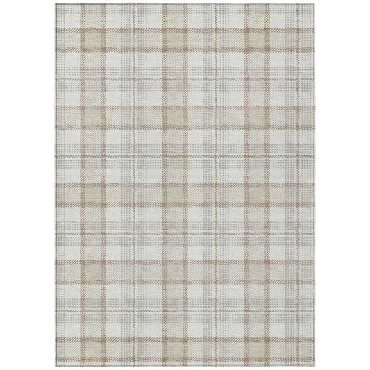 Zinara Ivory Washable Indoor-Outdoor Rug-Outdoor Rugs-LOOMLAN Rugs-2'6" x 3'10"-LOOMLAN