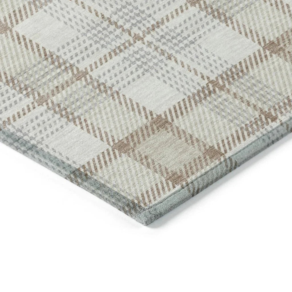 Zinara Ivory Washable Indoor-Outdoor Rug-Outdoor Rugs-LOOMLAN Rugs-LOOMLAN