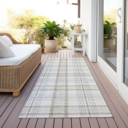 Zinara Ivory Washable Indoor-Outdoor Rug-Outdoor Rugs-LOOMLAN Rugs-LOOMLAN