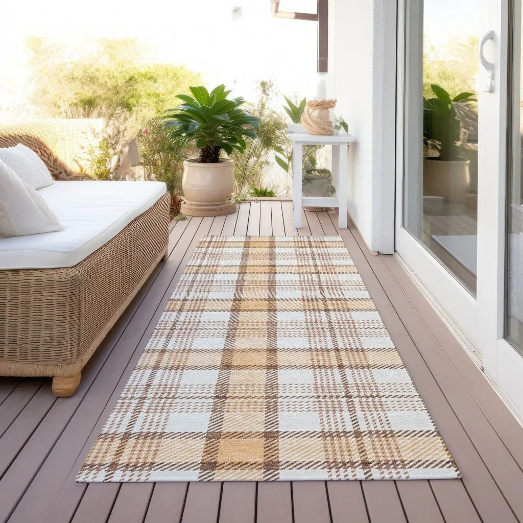 Zinara Orange Washable Indoor-Outdoor Rug-Outdoor Rugs-LOOMLAN Rugs-LOOMLAN