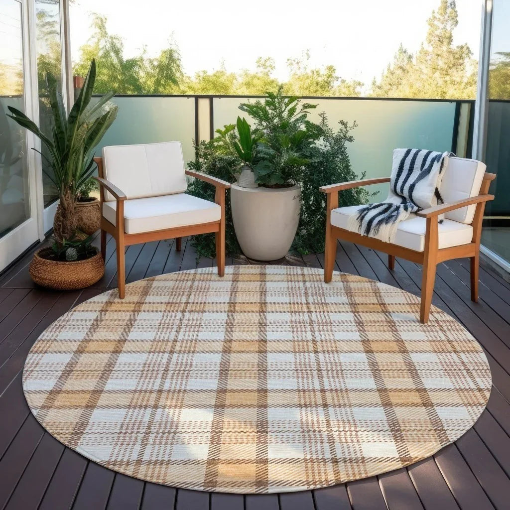 Zinara Orange Washable Indoor-Outdoor Rug-Outdoor Rugs-LOOMLAN Rugs-LOOMLAN