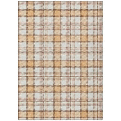 Zinara Orange Washable Indoor-Outdoor Rug-Outdoor Rugs-LOOMLAN Rugs-2'6" x 3'10"-LOOMLAN