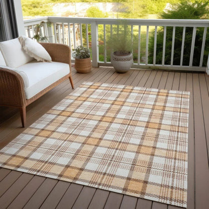 Zinara Orange Washable Indoor-Outdoor Rug-Outdoor Rugs-LOOMLAN Rugs-LOOMLAN