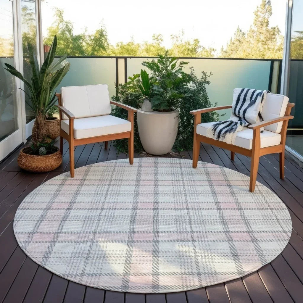 Zinara Pink Washable Indoor-Outdoor Rug-Outdoor Rugs-LOOMLAN Rugs-LOOMLAN