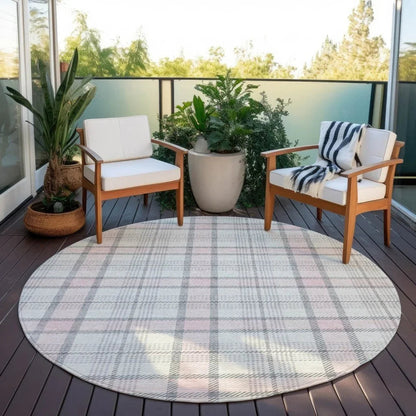 Zinara Pink Washable Indoor-Outdoor Rug-Outdoor Rugs-LOOMLAN Rugs-LOOMLAN