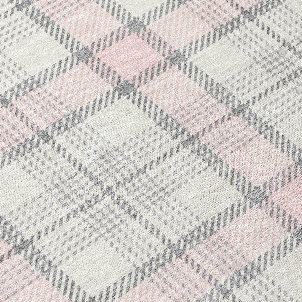 Zinara Pink Washable Indoor-Outdoor Rug-Outdoor Rugs-LOOMLAN Rugs-LOOMLAN