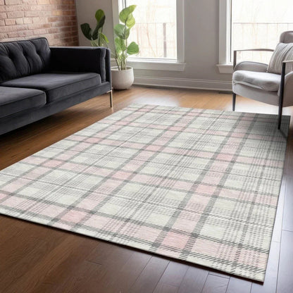 Zinara Pink Washable Indoor-Outdoor Rug-Outdoor Rugs-LOOMLAN Rugs-LOOMLAN