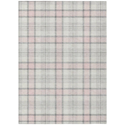 Zinara Pink Washable Indoor-Outdoor Rug-Outdoor Rugs-LOOMLAN Rugs-2'6" x 3'10"-LOOMLAN