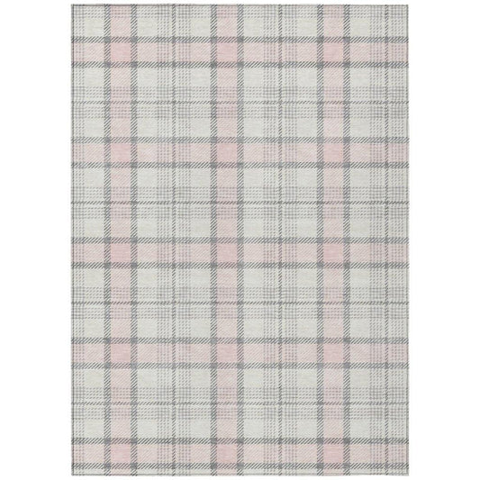 Zinara Pink Washable Indoor-Outdoor Rug-Outdoor Rugs-LOOMLAN Rugs-2'6" x 3'10"-LOOMLAN