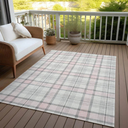 Zinara Pink Washable Indoor-Outdoor Rug-Outdoor Rugs-LOOMLAN Rugs-LOOMLAN