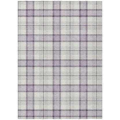 Zinara Purple Washable Indoor-Outdoor Rug-Outdoor Rugs-LOOMLAN Rugs-2'6" x 3'10"-LOOMLAN