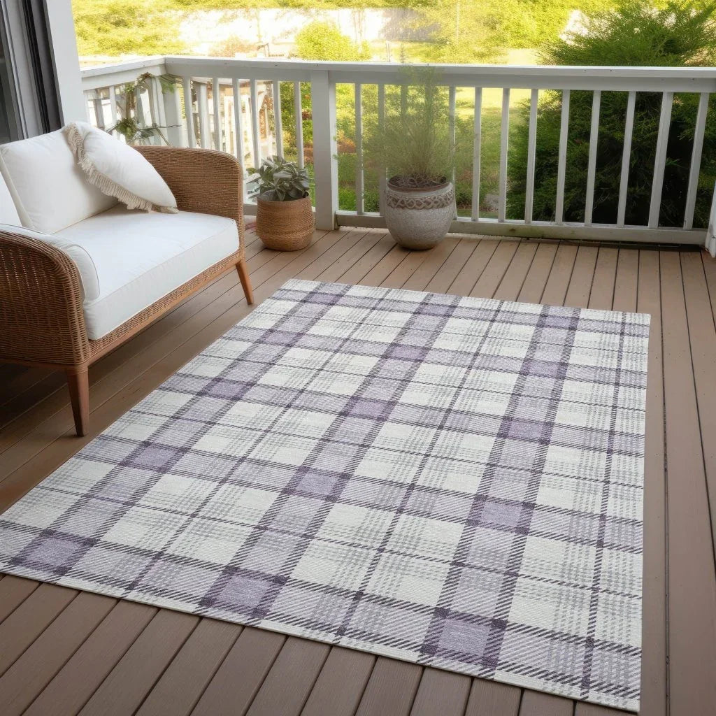 Zinara Purple Washable Indoor-Outdoor Rug-Outdoor Rugs-LOOMLAN Rugs-LOOMLAN