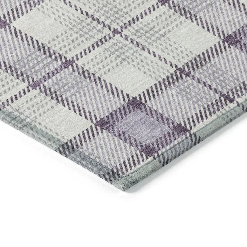 Zinara Purple Washable Indoor-Outdoor Rug-Outdoor Rugs-LOOMLAN Rugs-LOOMLAN