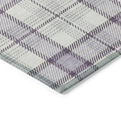 Zinara Purple Washable Indoor-Outdoor Rug-Outdoor Rugs-LOOMLAN Rugs-LOOMLAN