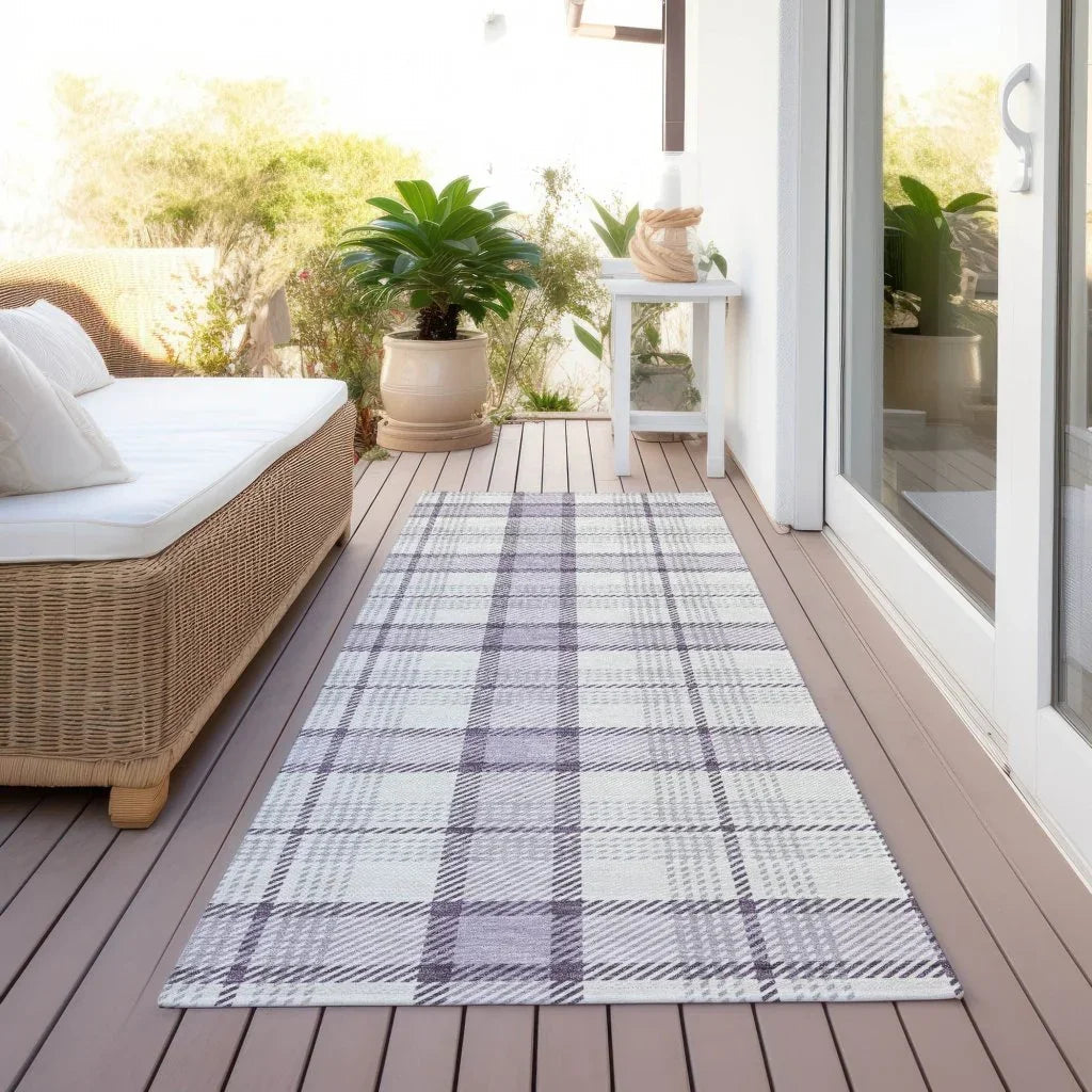 Zinara Purple Washable Indoor-Outdoor Rug-Outdoor Rugs-LOOMLAN Rugs-LOOMLAN