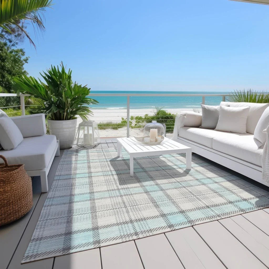 Zinara Sky Washable Indoor-Outdoor Rug-Outdoor Rugs-LOOMLAN Rugs-LOOMLAN