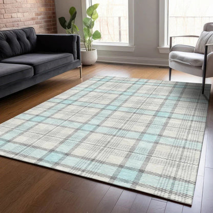 Zinara Sky Washable Indoor-Outdoor Rug-Outdoor Rugs-LOOMLAN Rugs-LOOMLAN