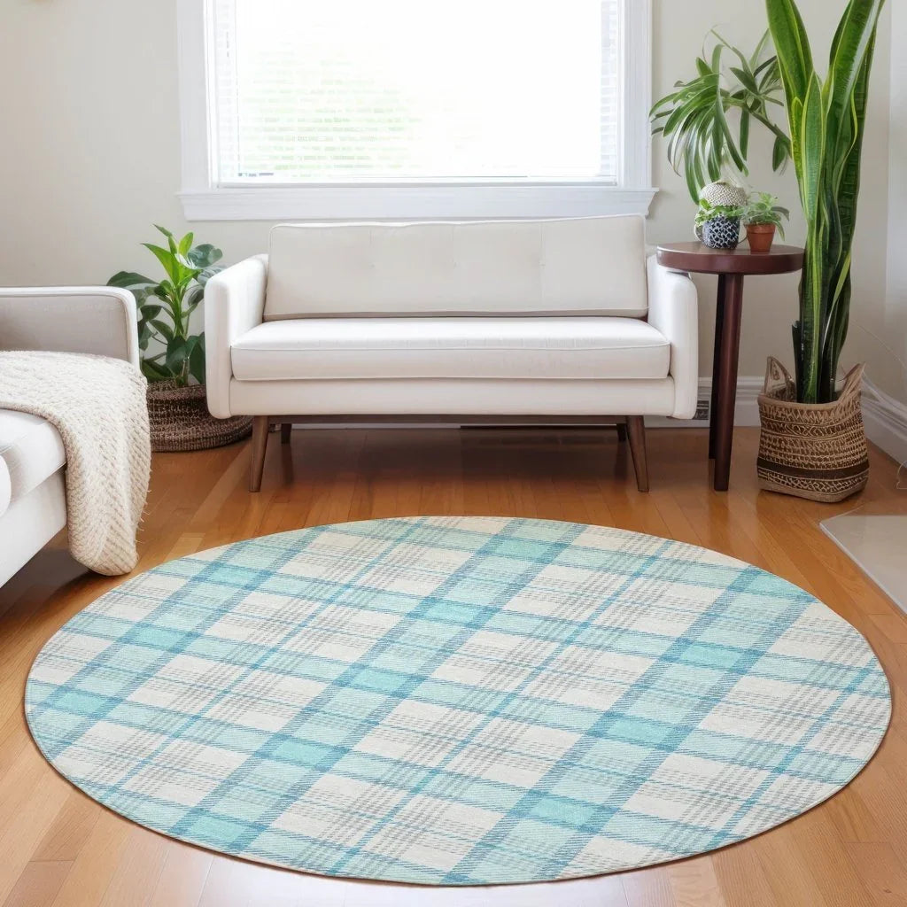 Zinara Teal Washable Indoor-Outdoor Rug-Outdoor Rugs-LOOMLAN Rugs-LOOMLAN