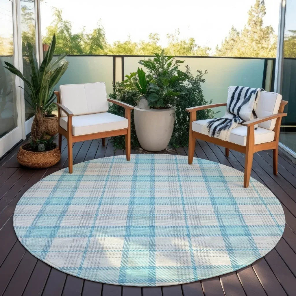 Zinara Teal Washable Indoor-Outdoor Rug-Outdoor Rugs-LOOMLAN Rugs-LOOMLAN