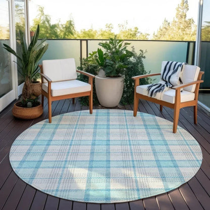 Zinara Teal Washable Indoor-Outdoor Rug-Outdoor Rugs-LOOMLAN Rugs-LOOMLAN