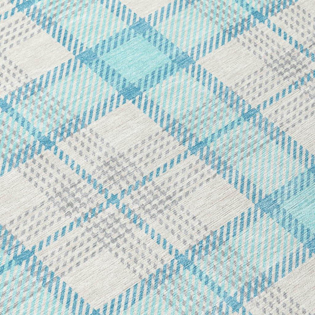 Zinara Teal Washable Indoor-Outdoor Rug-Outdoor Rugs-LOOMLAN Rugs-LOOMLAN