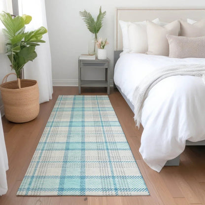 Zinara Teal Washable Indoor-Outdoor Rug-Outdoor Rugs-LOOMLAN Rugs-LOOMLAN