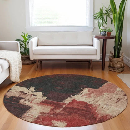 Zireya Red Washable Indoor - Outdoor Rug - LOOMLAN - LOOMLAN Rugs - Outdoor Rugs