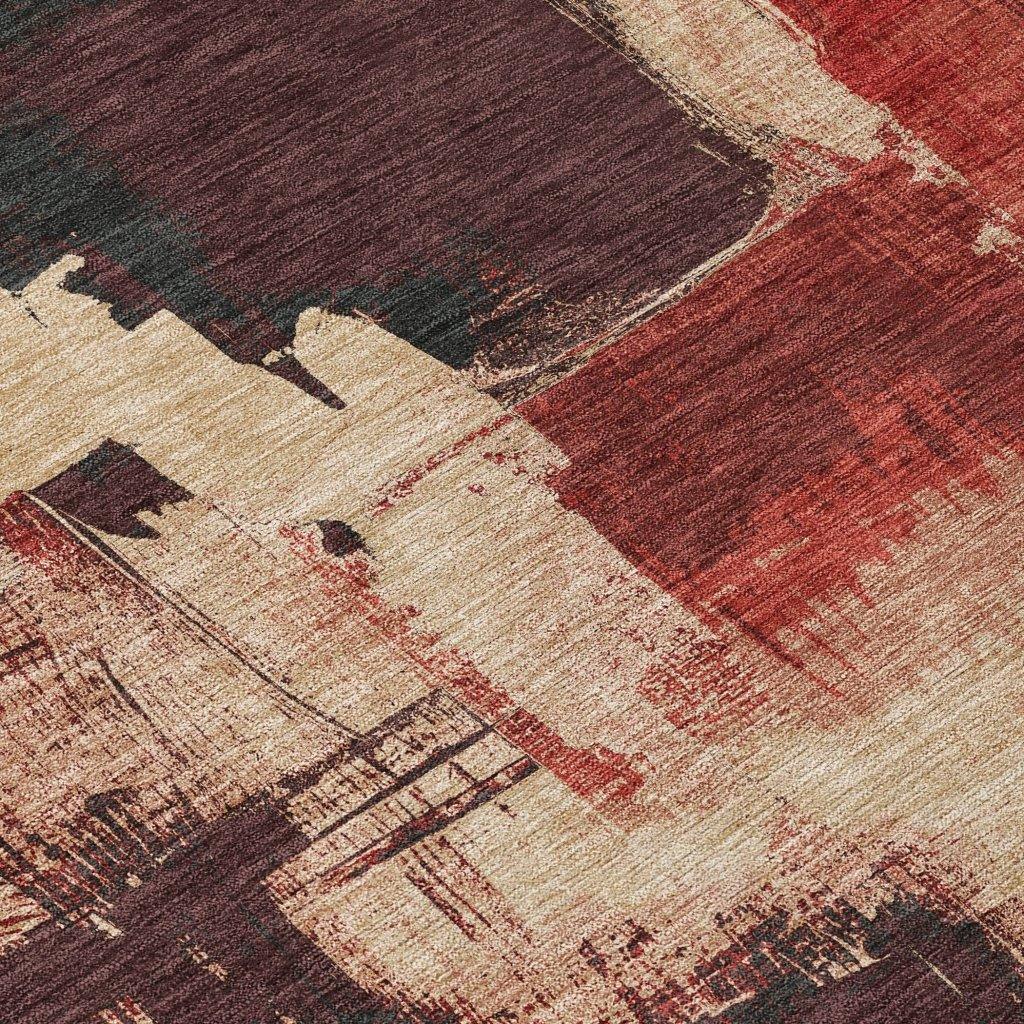 Zireya Red Washable Indoor - Outdoor Rug - LOOMLAN - LOOMLAN Rugs - Outdoor Rugs