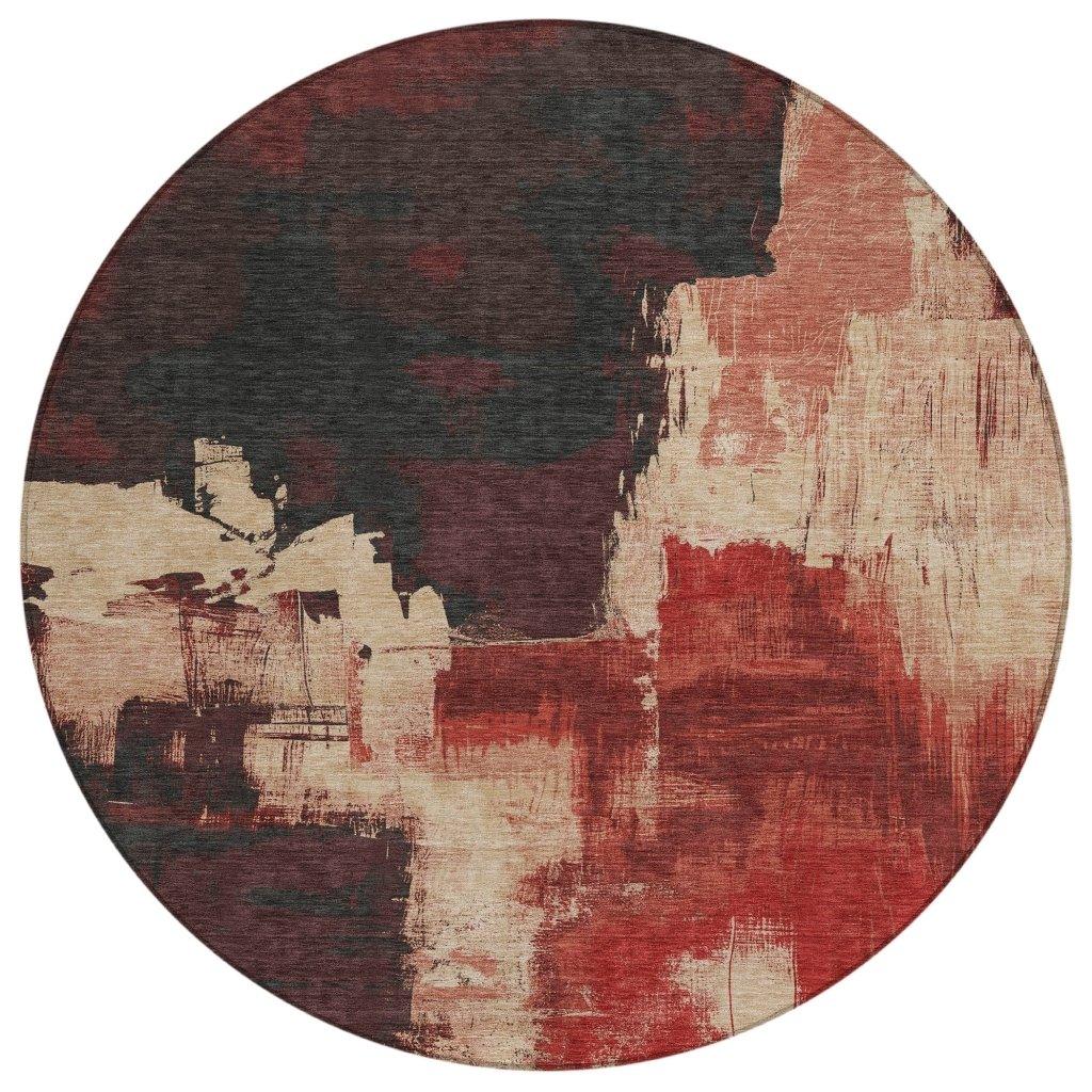 Zireya Red Washable Indoor - Outdoor Rug - LOOMLAN - LOOMLAN Rugs - Outdoor Rugs