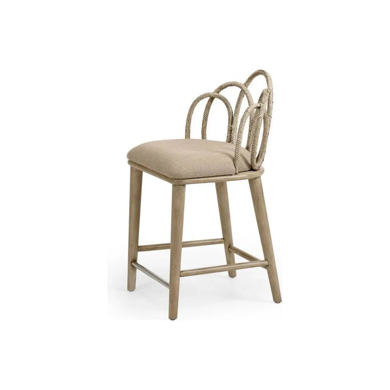 Zoe Rattan Frame Brown Counter Stool - LOOMLAN - Wildwood - Counter Stools