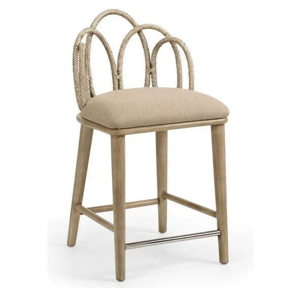 Zoe Rattan Frame Brown Counter Stool - LOOMLAN - Wildwood - Counter Stools