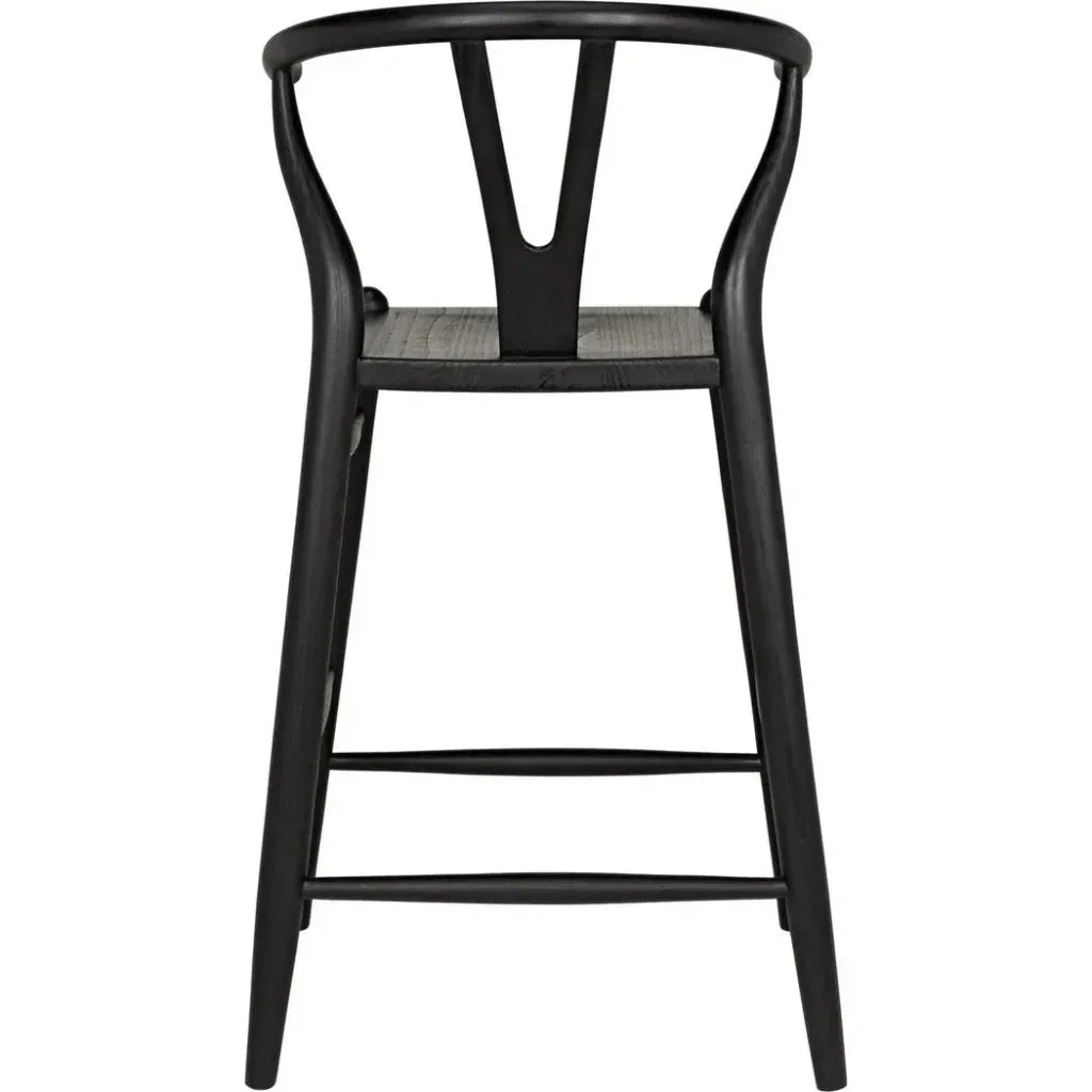 Zola Counter Stool, Charcoal Black - LOOMLAN - Noir - Counter Stools