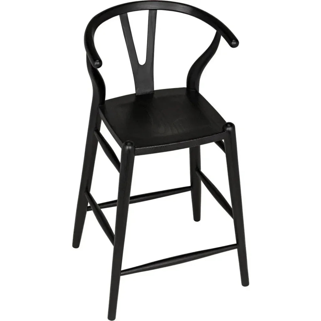 Zola Counter Stool, Charcoal Black - LOOMLAN - Noir - Counter Stools