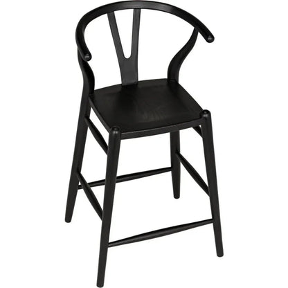 Zola Counter Stool, Charcoal Black - LOOMLAN - Noir - Counter Stools