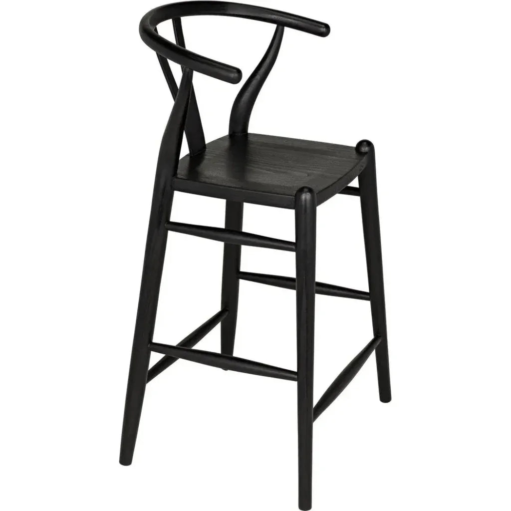 Zola Counter Stool, Charcoal Black - LOOMLAN - Noir - Counter Stools