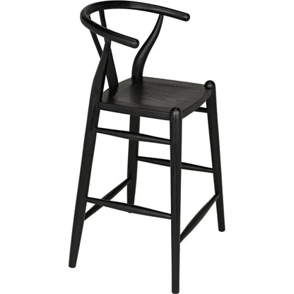 Zola Counter Stool, Charcoal Black - LOOMLAN - Noir - Counter Stools