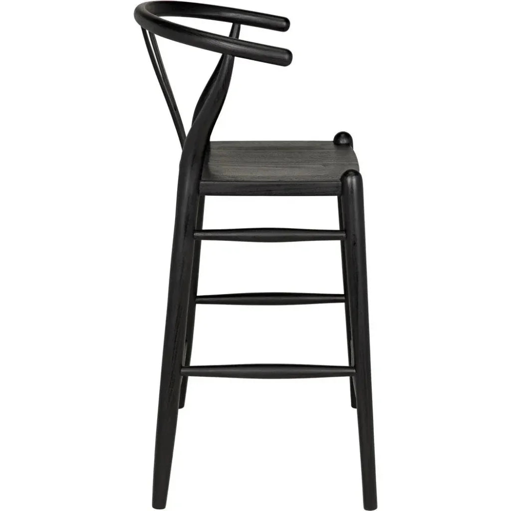 Zola Counter Stool, Charcoal Black - LOOMLAN - Noir - Counter Stools