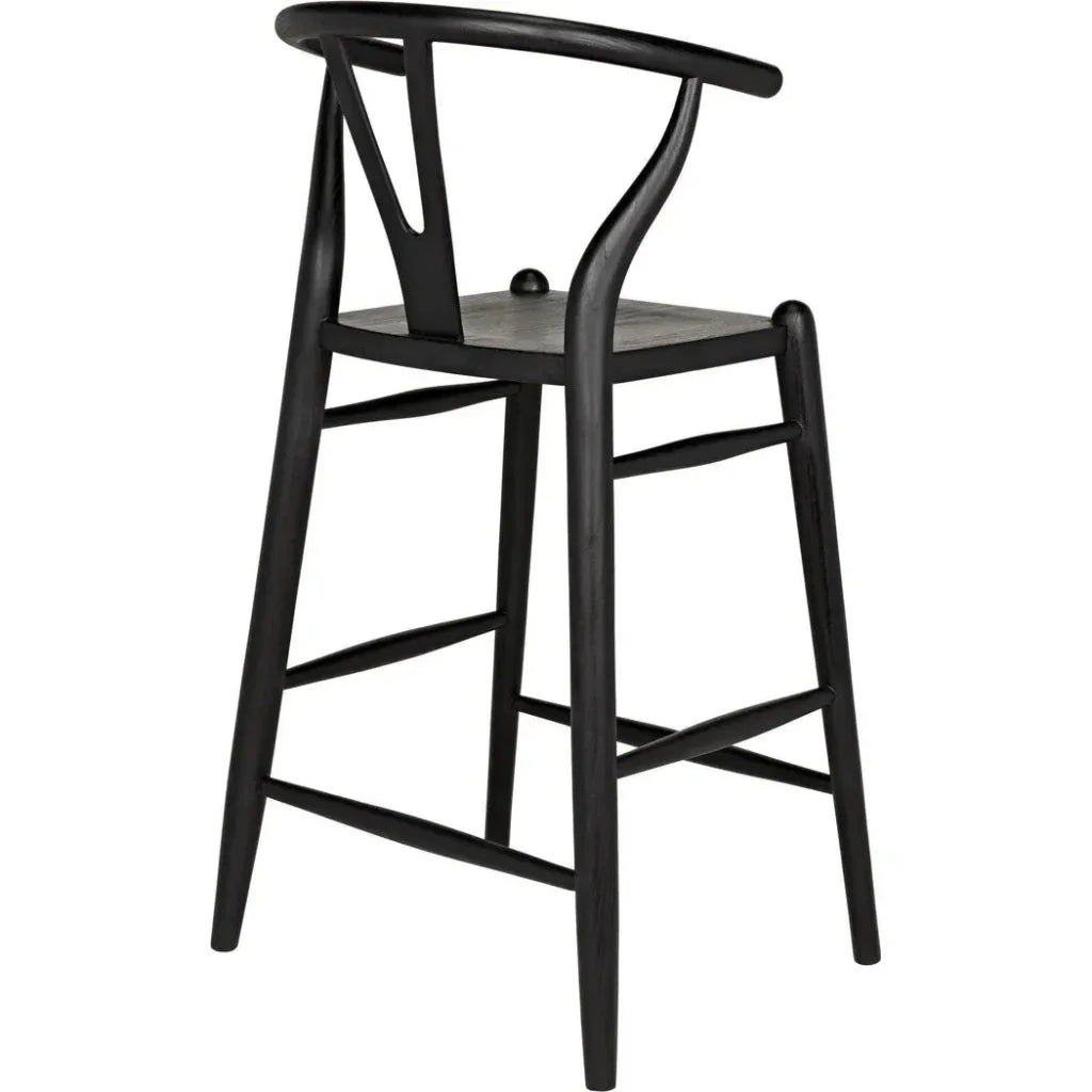 Zola Counter Stool, Charcoal Black - LOOMLAN - Noir - Counter Stools